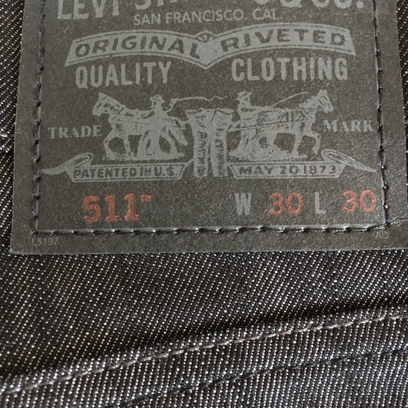 Men’s Black Levi’s 511 Skinny Jeans 30W by 30L - Picture 2 of 5